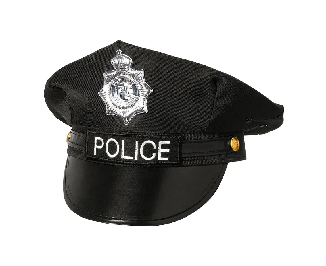 Police hat, black