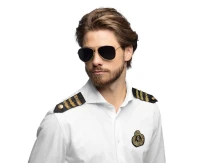 Adult Set Captain (party glasses, badge and shoulder pieces)