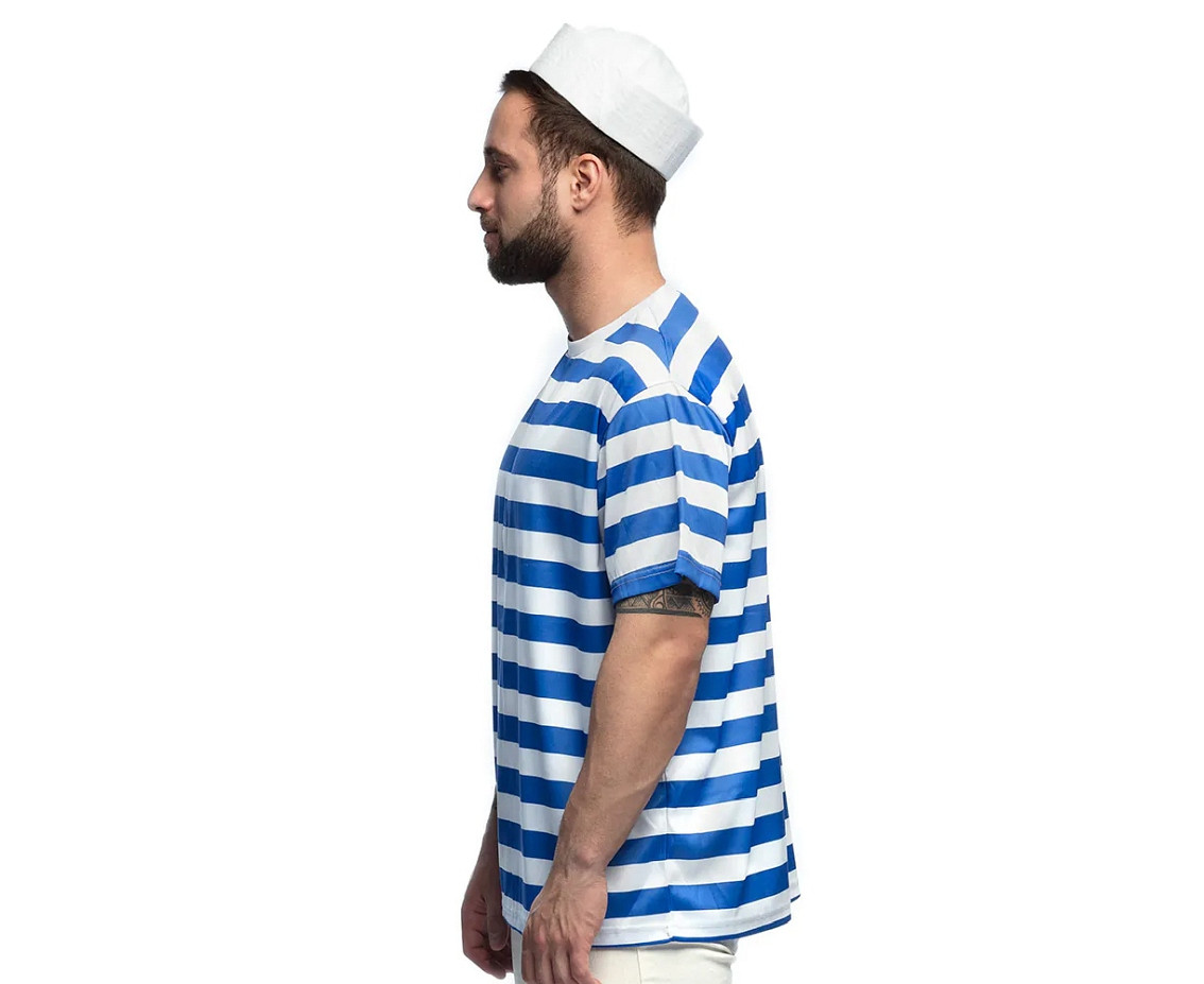 Adults Costume Set Sailor (Hat and Shirt), size M/L