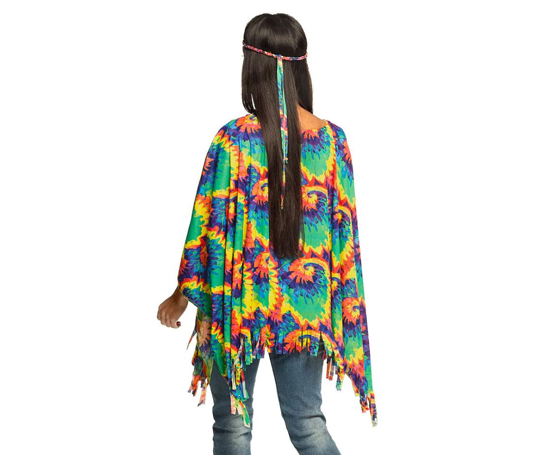 Poncho Hippie (poncho, headband), one size