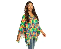 Poncho Hippie (poncho, headband), one size