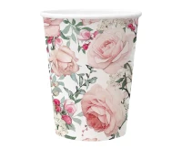 PAW Paper cups Gorgeous Roses, 250 ml, 8 pcs.