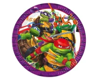 Paper plates Teenage Mutant Ninja Turle Nickelodeon, next generation, 23 cm, 8 pcs. (FSC, plastic-free) EOL