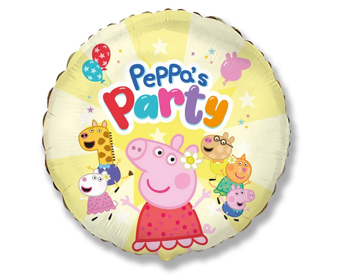 Foil balloon 18" FX - Peppa's Party,  unpacked (flat)