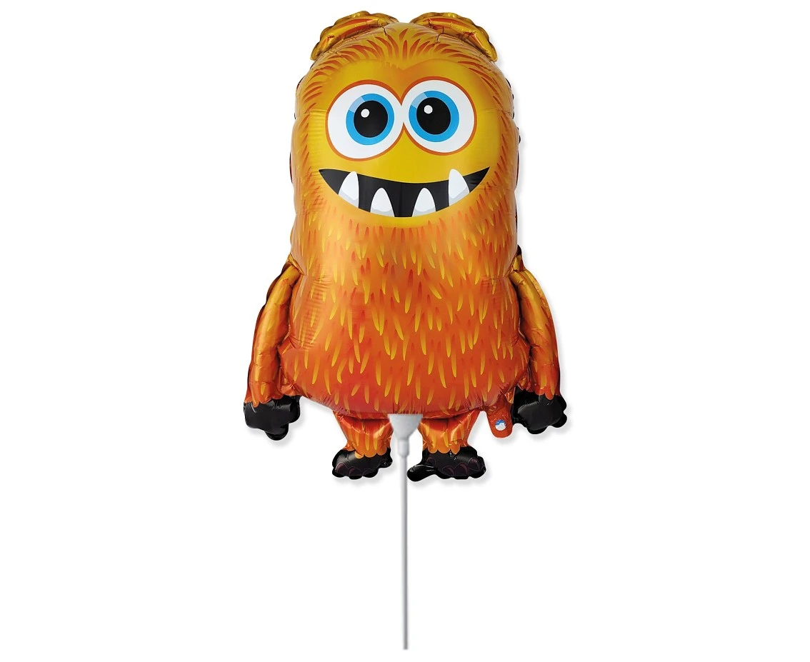 Foil balloon 14" FX - Monster Orange, 1 pc, unpacked (flat)