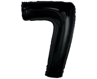 Foil balloon number 7, black, 92 cm EOL