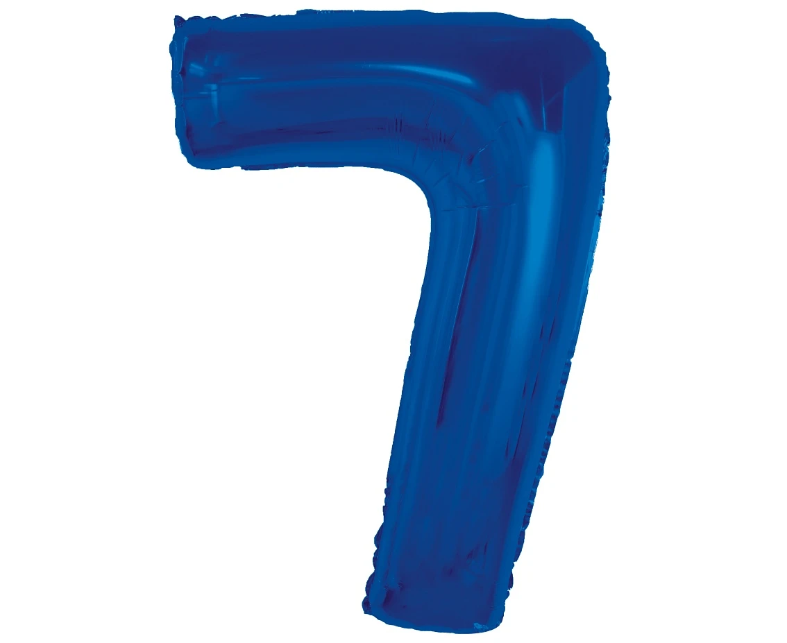 Foil balloon B&C Number 7, blue, 92 cm