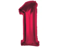 Foil balloon number 1, red, 92 cm EOL