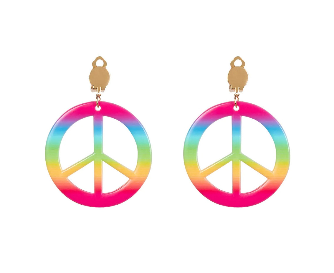 Hippie deluxe set (headband, glasses, earings, necklace), one size