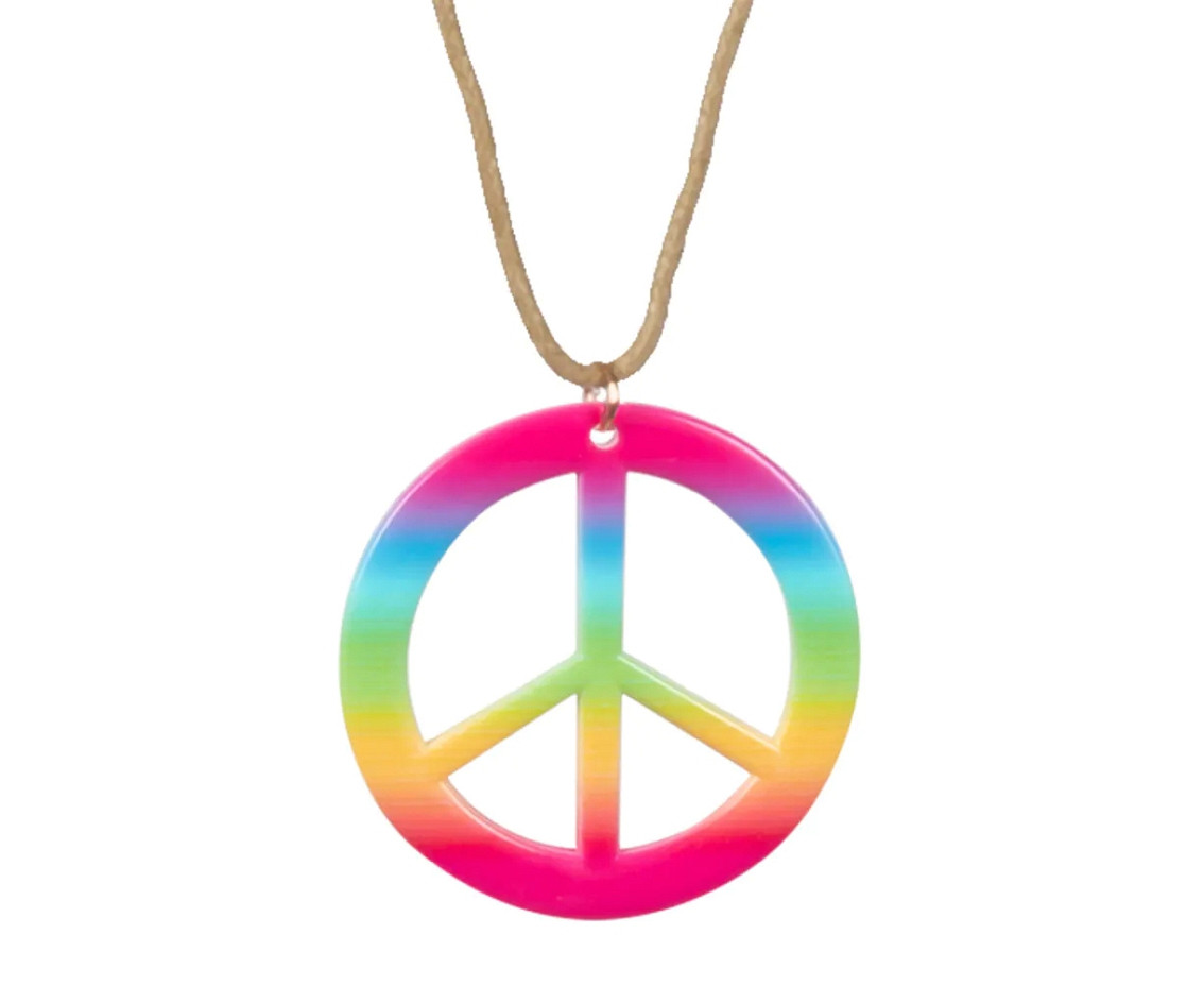 Hippie deluxe set (headband, glasses, earings, necklace), one size