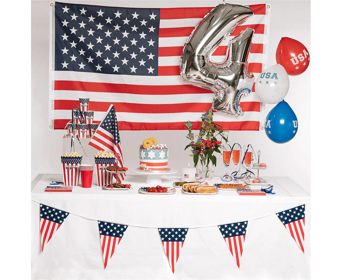 Hand Flag USA (30 x 45 cm / 60 cm stick )