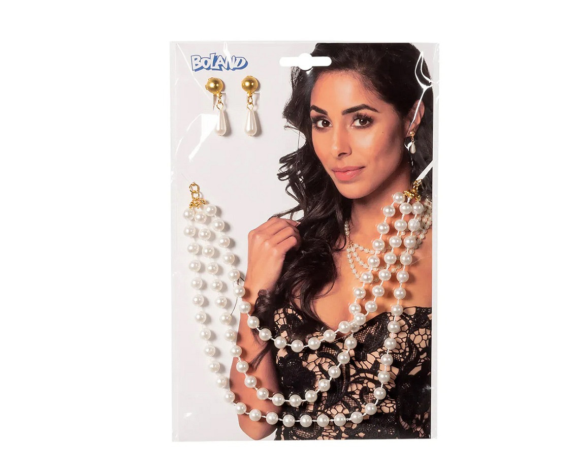Jewel set Pearl (earrings, necklace)