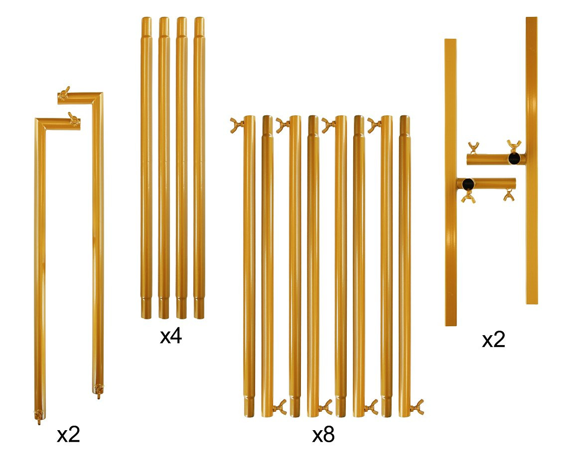 Rectangle frame, gold, 150x200 cm