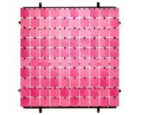 Decorative fuchsia panel, black background, 30x30 cm / 100 squares