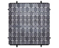 Decorative graphite panel, black background, 30x30 cm / 100 squares