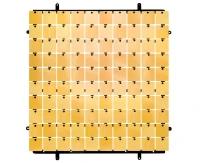 Decorative cooper panel, black background, 30x30 cm / 100 squares