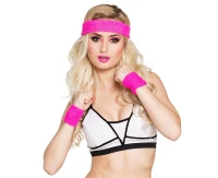 Set sweatbands, neon pink