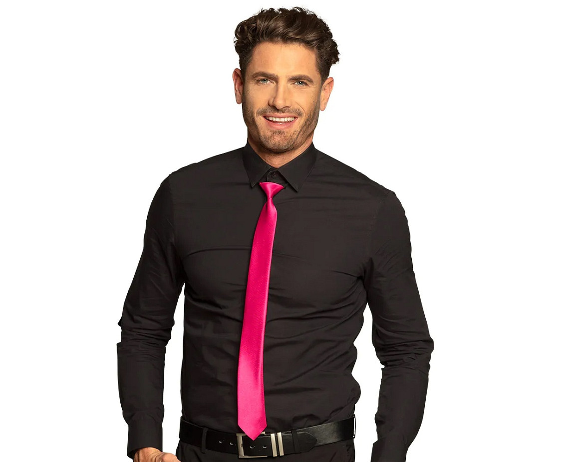 Tie shiny, neon mix, 50 cm, 1 pc EOL