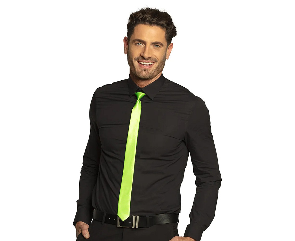 Tie shiny, neon mix, 50 cm, 1 pc EOL