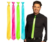 Tie shiny, neon mix, 50 cm, 1 pc EOL