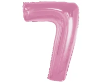 Foil balloon B&C Number 7, light pink, 92 cm