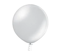 Balloons B&C 24", metallic platinum, 2pcs