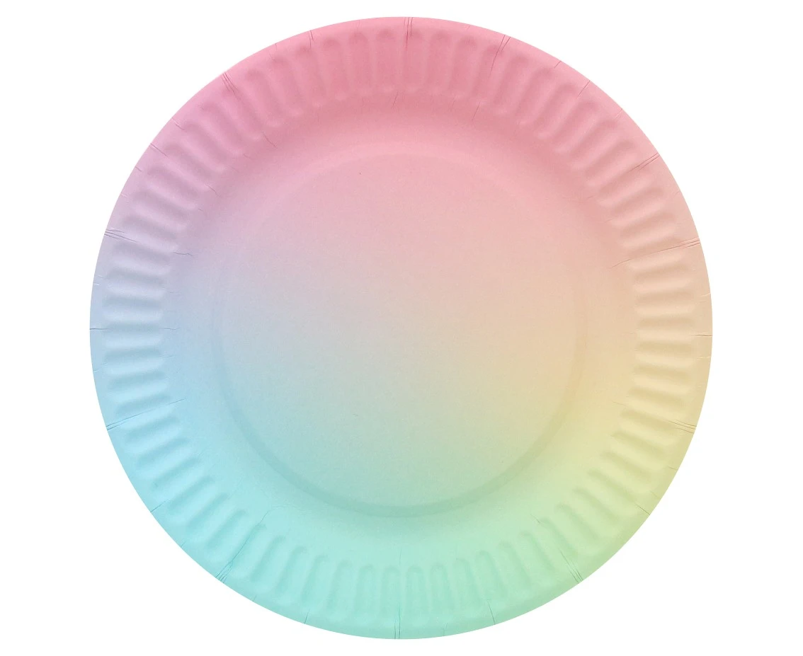 Paper plates rainbow, 18 cm. , 6 pcs