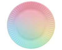 Paper plates rainbow, 18 cm. , 6 pcs