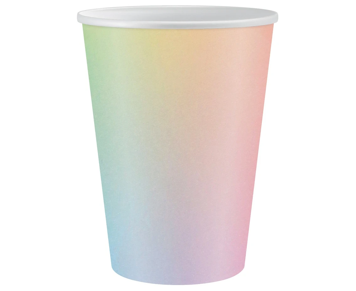 Paper cups rainbow , 250 ml, 6 pcs