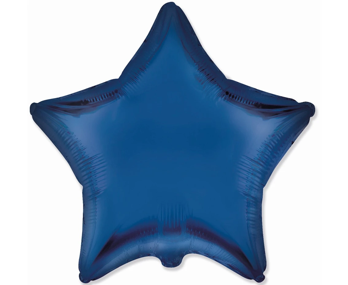 Foil balloon 18" FX - Star (satin Navy Blue), unpacked (flat)