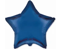 Foil balloon 18" FX - Star (satin Navy Blue), unpacked (flat)