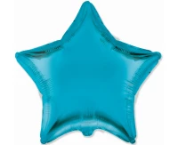 Foil balloon 18" FX - Star (satin capri),  unpacked (flat)