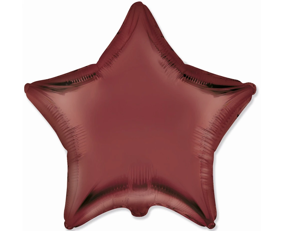 Foil balloon 18" FX - Star (Rooibos),  unpacked (flat) EOL