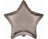 Foil balloon 18" FX - Star (satin mushroom),  unpacked (flat)