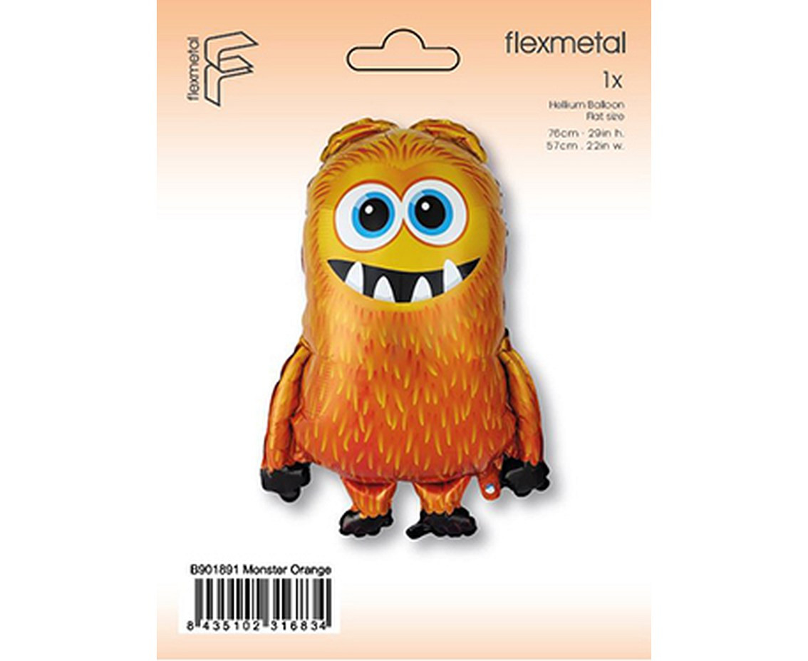 Foil balloon 24" FX - Monster Orange (paper packaging)