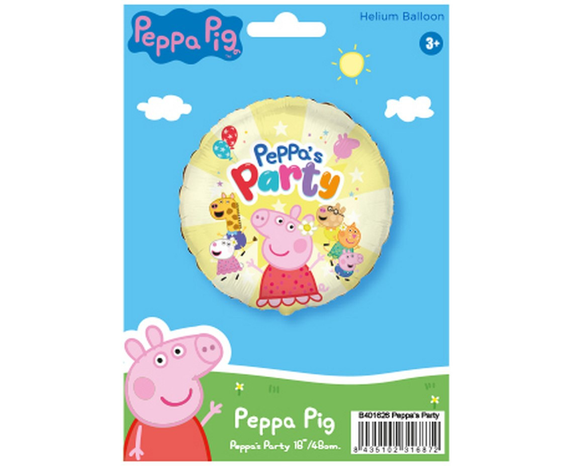 Foil balloon 18" FX - Peppa Party's (paper packaging),  packed