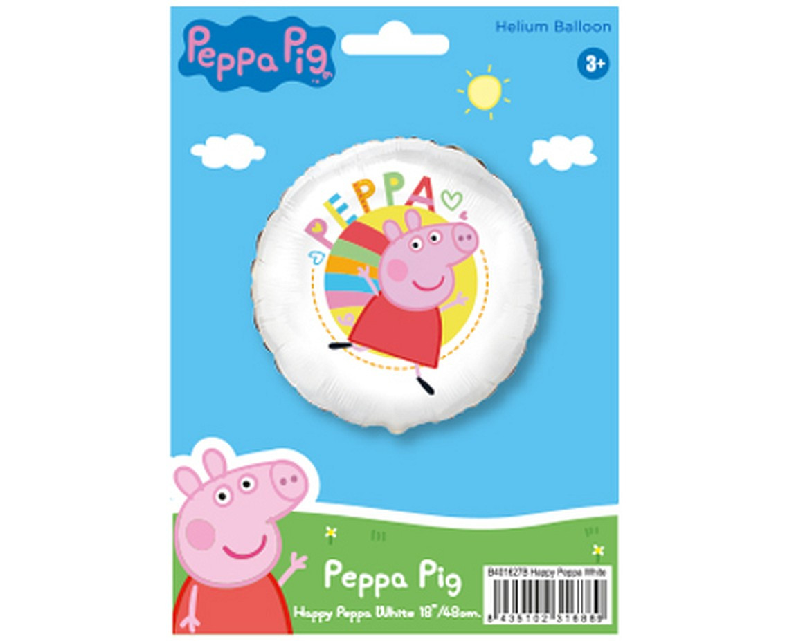 Foil balloon 18" FX - Peppa White (paper packaging), packed