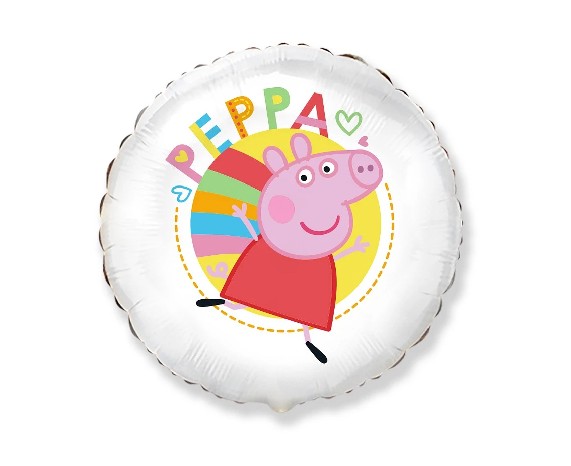 Foil balloon 18" FX - Peppa White (paper packaging), packed