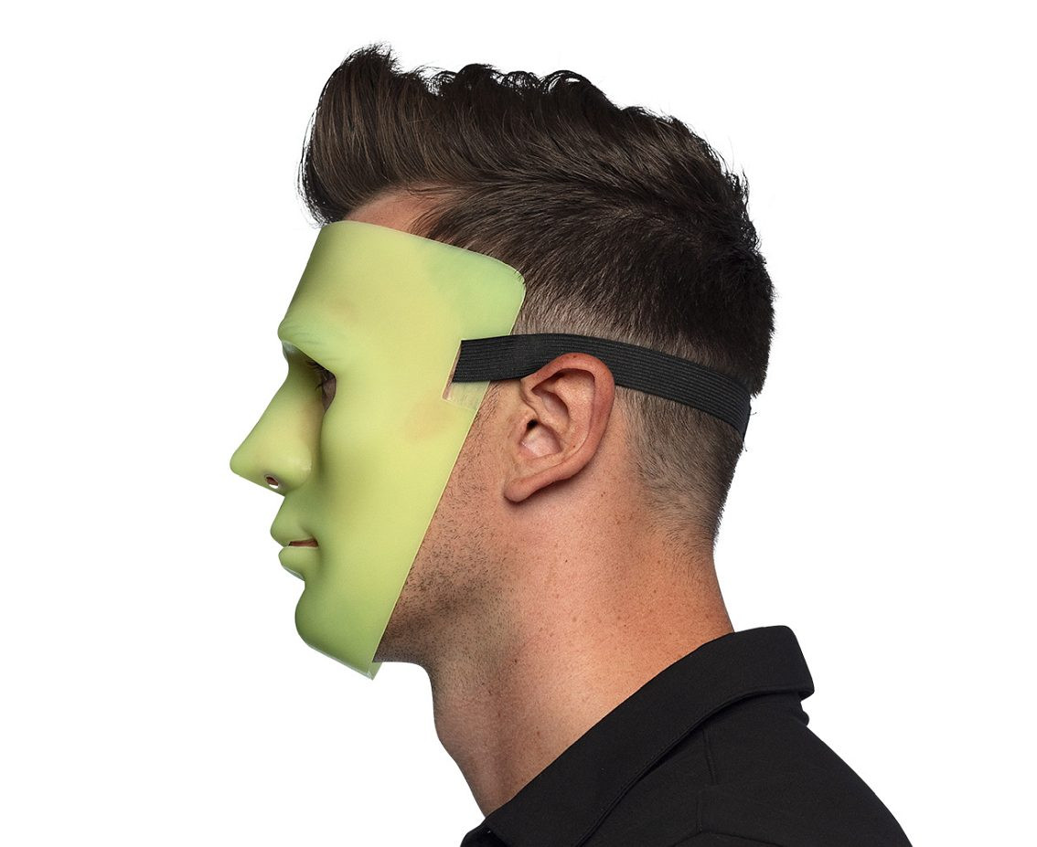 Face mask Mime glow-in-the-dark