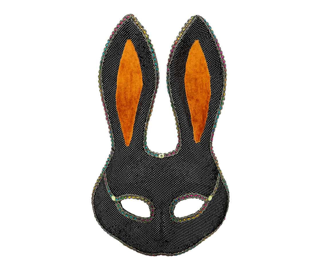 Half mask Mystery Bunny black