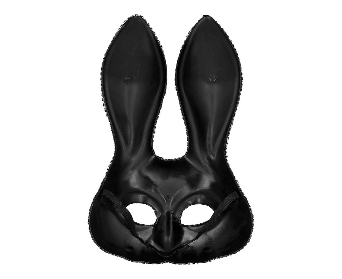 Half mask Mystery Bunny black