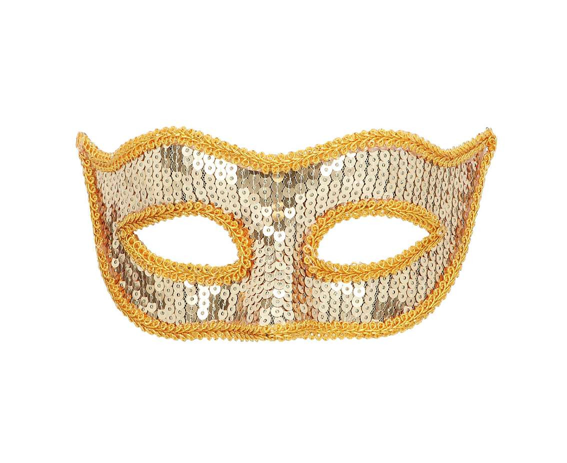 Eye mask Venice sequins gold