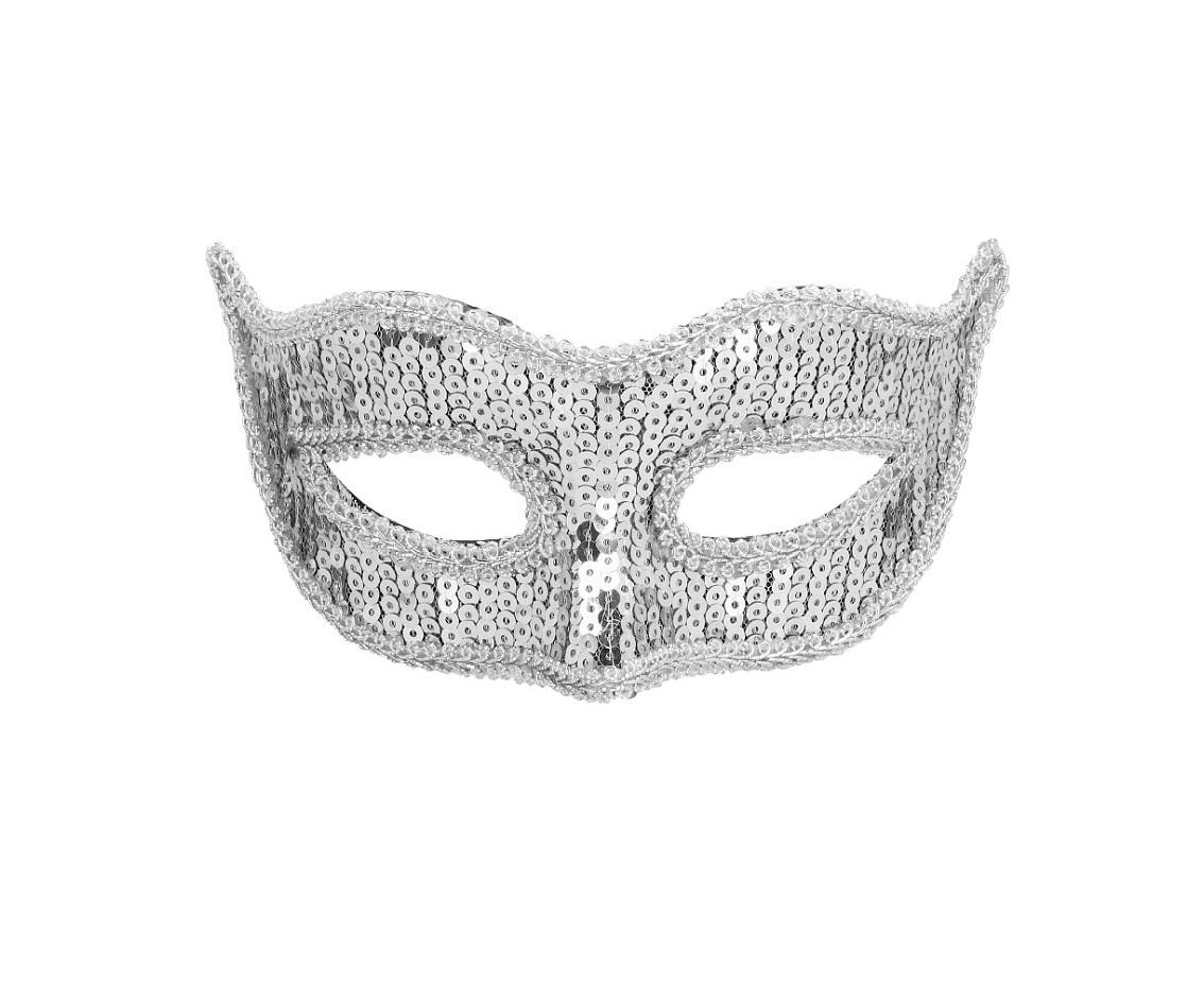 Eye mask Venice sequins silver