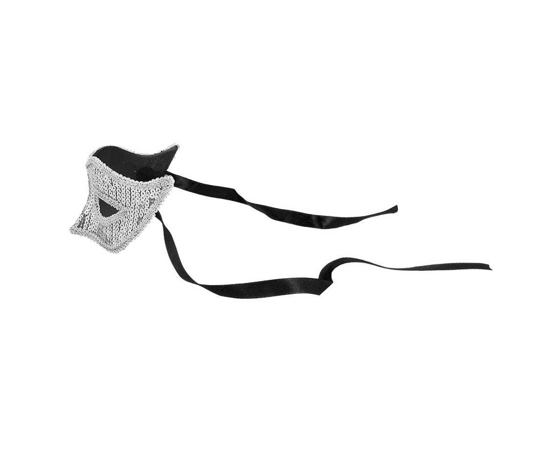 Eye mask Venice sequins silver