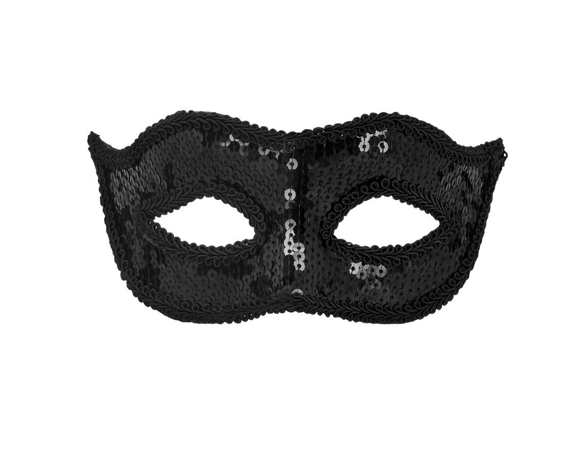 Eye mask Venice sequins black
