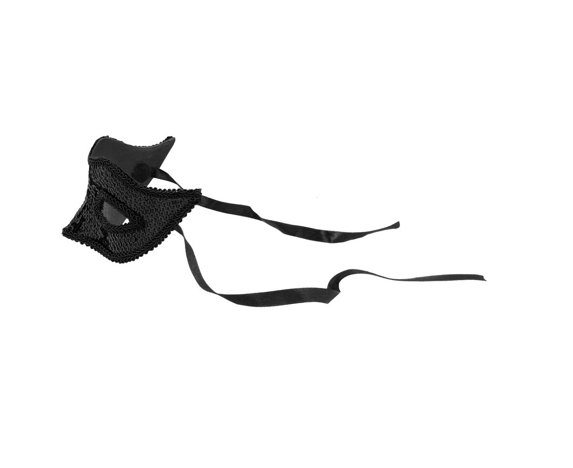 Eye mask Venice sequins black