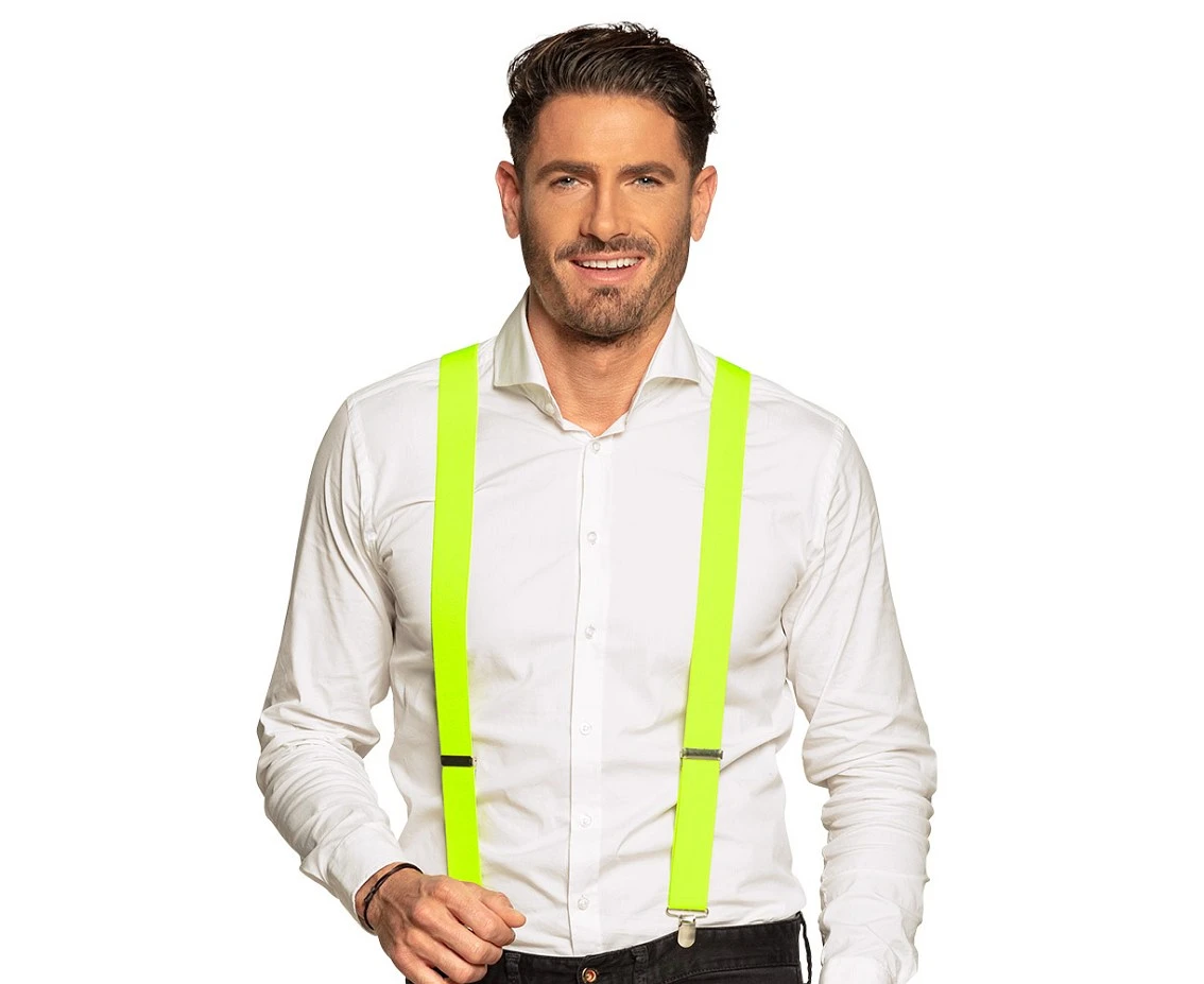 Suspenders Basic neon yellow