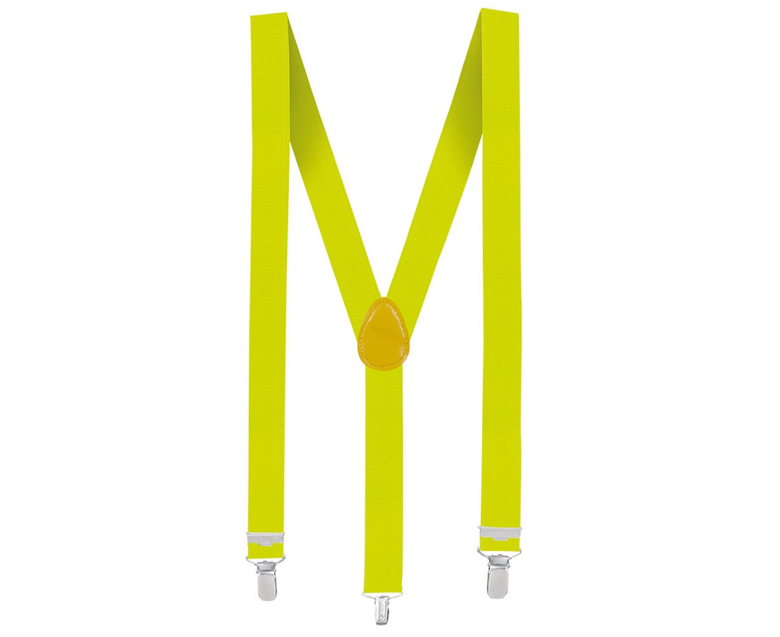 Suspenders Basic neon yellow