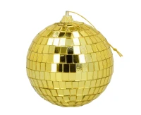 Disco balls gold, 8 cm, 6 pcs
