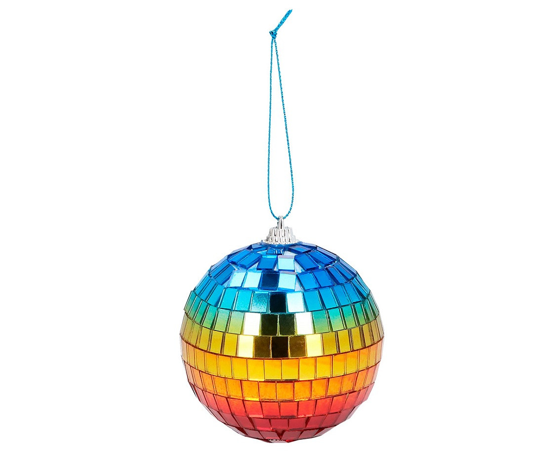 Disco ball, rainbow, 8 cm, 6 pcs.